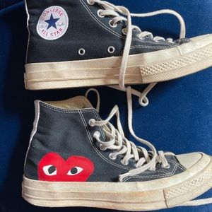 Commes des Garcons black converse, mens 7 or women’s 9